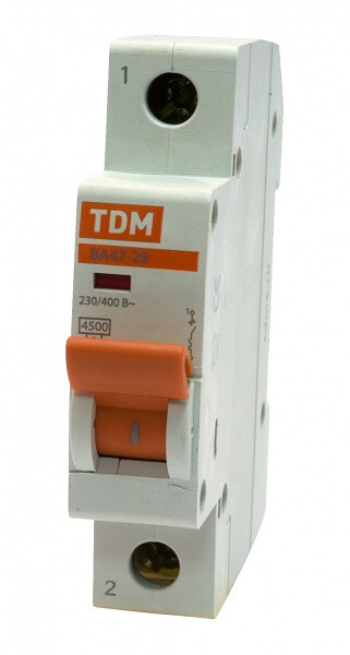 Выключатель автомат. 1-пол. (1P)  25А C  4,5кА ВА47-29 TDM Electric