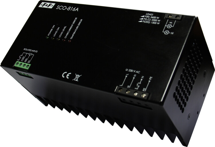 Регулятор освещения SCO-816 , напряжение  управления  8-230В AC/DC,  1 мод., на DIN-