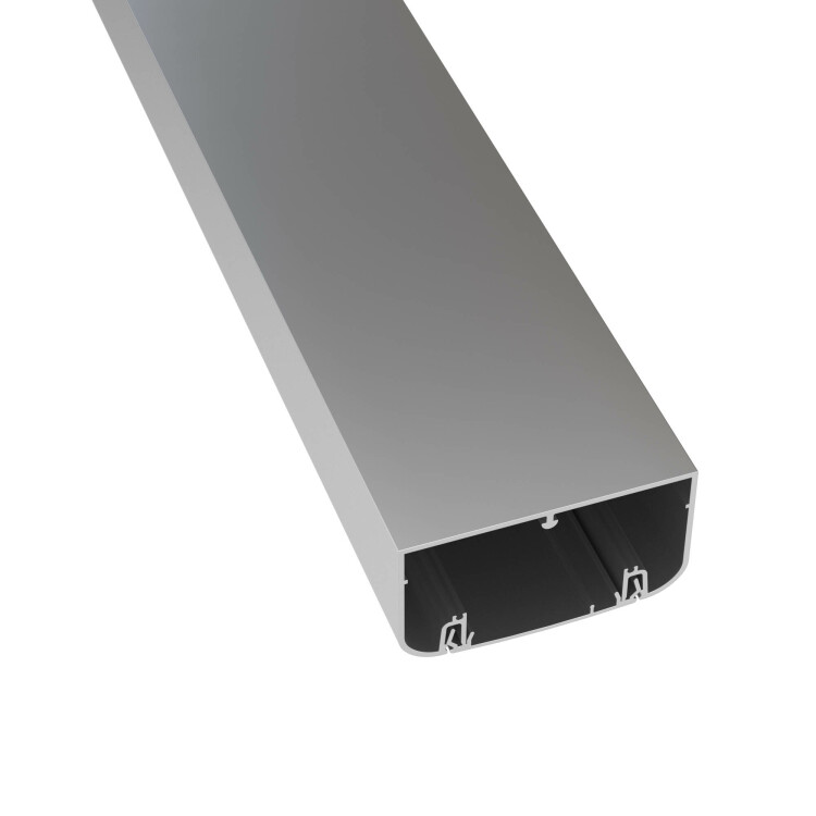 Алюминиевый кабель-канал  90х50, цвет серый металлик