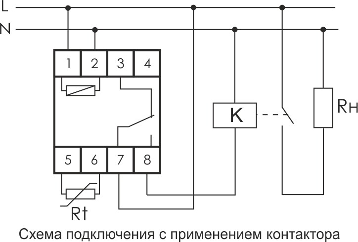 Регулятор температуры RT-822 диапазон температур от +30 до +60С,  монт. на DIN-рейке 35 мм, регул.