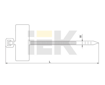 Стяжка кабельная (хомут) маркировочный 100 х 2,5 мм (1уп.=100шт) ИЭК