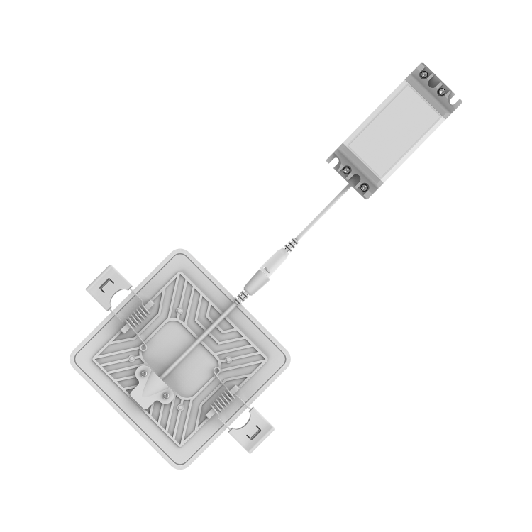 Светильник Downlight (LED) 9Вт 900лм 4000К IP20 бел 90х90х27мм квадрат Frameless Gauss