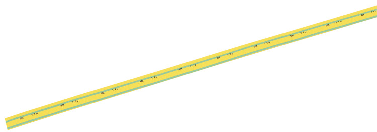 Термоусадочная трубка ТТУ 1/0,5 желто-зеленая 1 м IEK