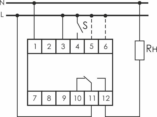 Реле времени с задержкой выключения RV-02, 1-12 с.;10-120 с.;100-1200 с , конт. 1Р,на DIN-рейку, 16А
