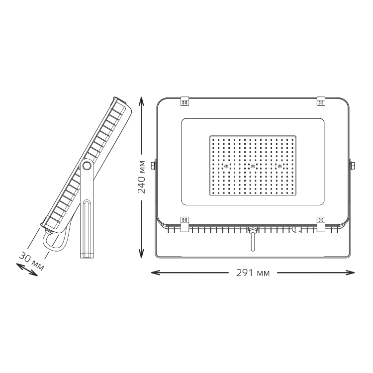 Прожектор (LED) 100Вт 12000лм 6500К IP65 черн. Qplus GAUSS