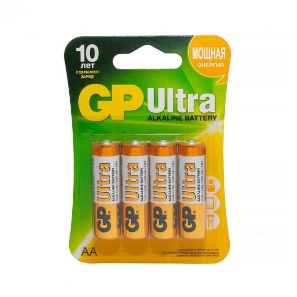 Эл-т питания щелочной LR6 (АА, 316) 1,5В (уп.=4 шт.) Ultra GP BATTERIES