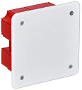 Коробка КМ41001 распаячная для тв.стен 92x92x45мм (с саморезами, с крышкой)-Коробки монтажные скрытой установки - купить по низкой цене в интернет-магазине, характеристики, отзывы | АВС-электро