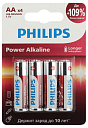 Батарейки Philips LR6P4B/51 АА алкалиновые 1,5v 1 уп= 4 шт. LR6-4BL Power-Батарейки (незаряжаемые элементы питания) - купить по низкой цене в интернет-магазине, характеристики, отзывы | АВС-электро