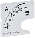 Шкала смен. для амперметра Э47 250/5А-1,5 72х72мм IEK-Шкалы вольтметров, амперметров - купить по низкой цене в интернет-магазине, характеристики, отзывы | АВС-электро