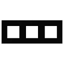 Рамка 2+2+2 мод. (3-мест.) ARTLEBEDEV Avanti черный квадрат-Рамки для ЭУИ - купить по низкой цене в интернет-магазине, характеристики, отзывы | АВС-электро