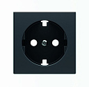 Накладка розетки 2P+E, с плоской поверхностью, чёрный бархат SKY ABB-Накладки и вставки для ЭУИ - купить по низкой цене в интернет-магазине, характеристики, отзывы | АВС-электро